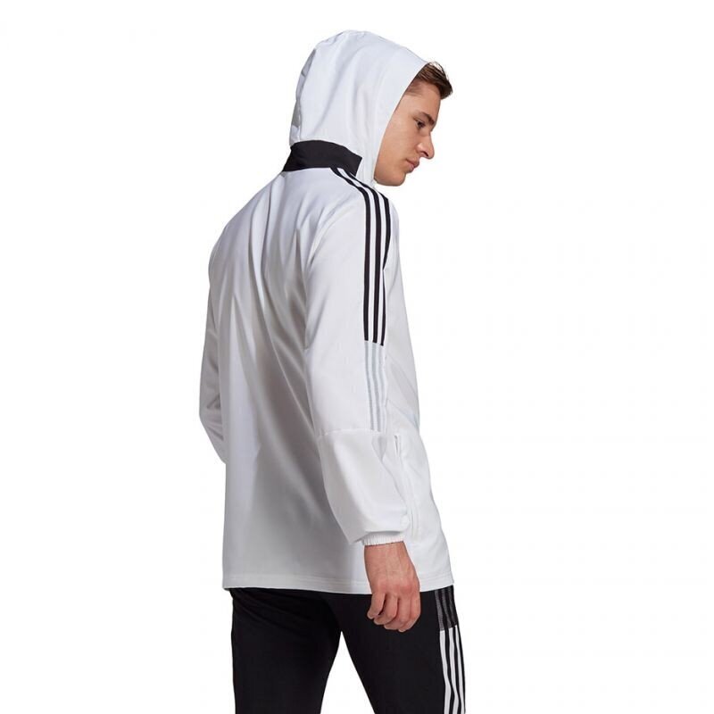 Vīriešu džemperis Adidas Tiro 21 Windbreaker, M GP4966, balts цена и информация | Sporta apģērbs vīriešiem | 220.lv