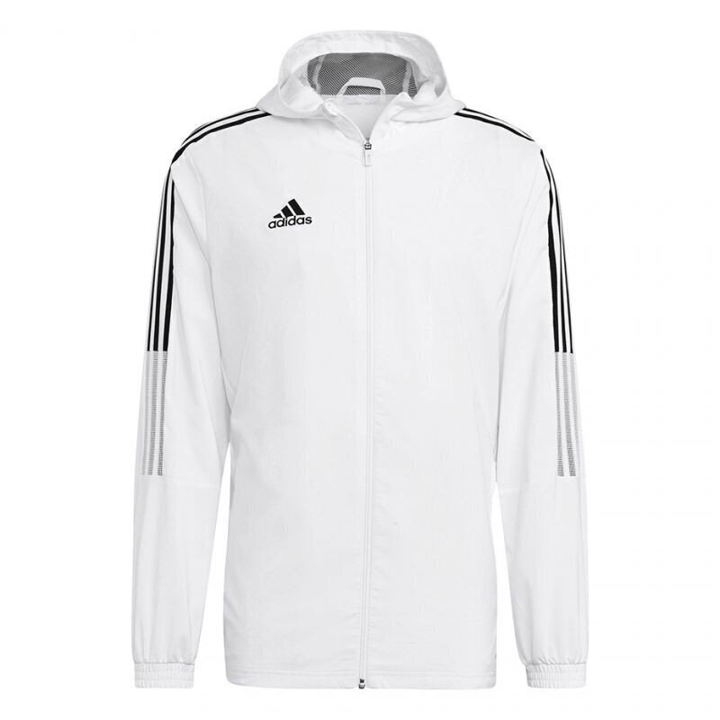 Vīriešu džemperis Adidas Tiro 21 Windbreaker, M GP4966, balts цена и информация | Sporta apģērbs vīriešiem | 220.lv