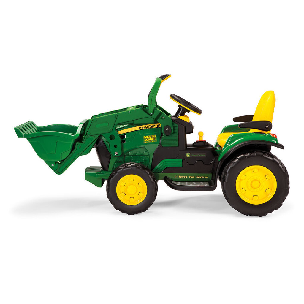 Vienvietīgs bērnu elektriskais traktors Peg Perego John Deere Ground Loader 12V, zaļš цена и информация | Bērnu elektroauto | 220.lv