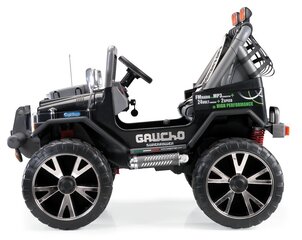 Divvietīgs bērnu elektromobilis Peg Perego Gaucho Superpower 24V, melns цена и информация | Электромобили для детей | 220.lv