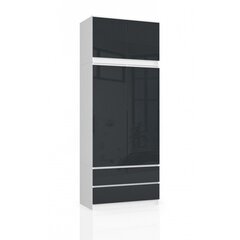 Шкаф NORE S90 с антресолью, белый/темно-серый цена и информация | Шкафы | 220.lv