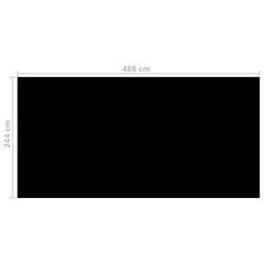 vidaXL baseina pārklājs, 488x244 cm, PE, melns cena un informācija | Baseinu piederumi | 220.lv