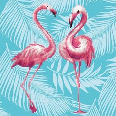 Dimantu mozaīka Flamingo Duo, 37 x 65 cena un informācija | Dimantu mozaīkas | 220.lv