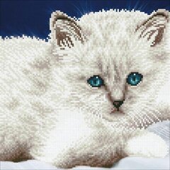 Алмазная мозаика White Cat, 32 x 40 цена и информация | Алмазная мозаика | 220.lv