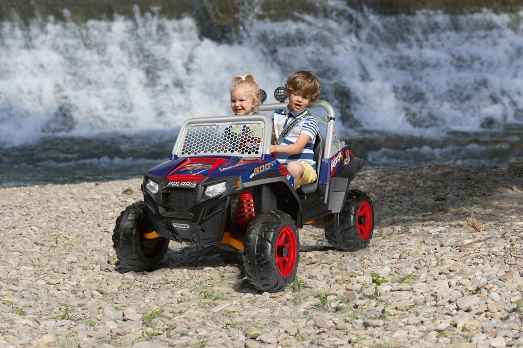 Divvietīgs bērnu elektriskais visurgājējs Peg Perego Polaris RZR 900 XP 24V, zils cena un informācija | Bērnu elektroauto | 220.lv