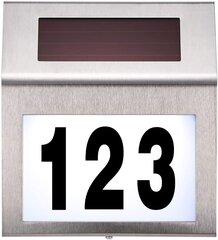 Номерной знак дома на солнечных батареях с подсветкой цена и информация | Почтовые ящики, номерные знаки для домов | 220.lv