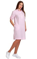 Укороченное платье-рубашка из текстильного полотна, LE-20460R цена и информация | Платья | 220.lv