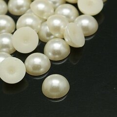 Akrila kabošons - pērļu imitācija 3-4 mm., 50 gab. cena un informācija | Rotu veidošana, pērļošana | 220.lv