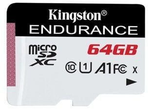 Kingston Technology High Endurance 64 GB цена и информация | Карты памяти для мобильных телефонов | 220.lv