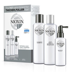 Komplekts Nioxin 3D Care System 1: šampūns 300 ml + kondicionieris 300 ml + serums 100 ml цена и информация | Шампуни | 220.lv