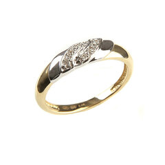 Золотое кольцо с бриллиантами DIA, 16 мм цена и информация | Кольца | 220.lv