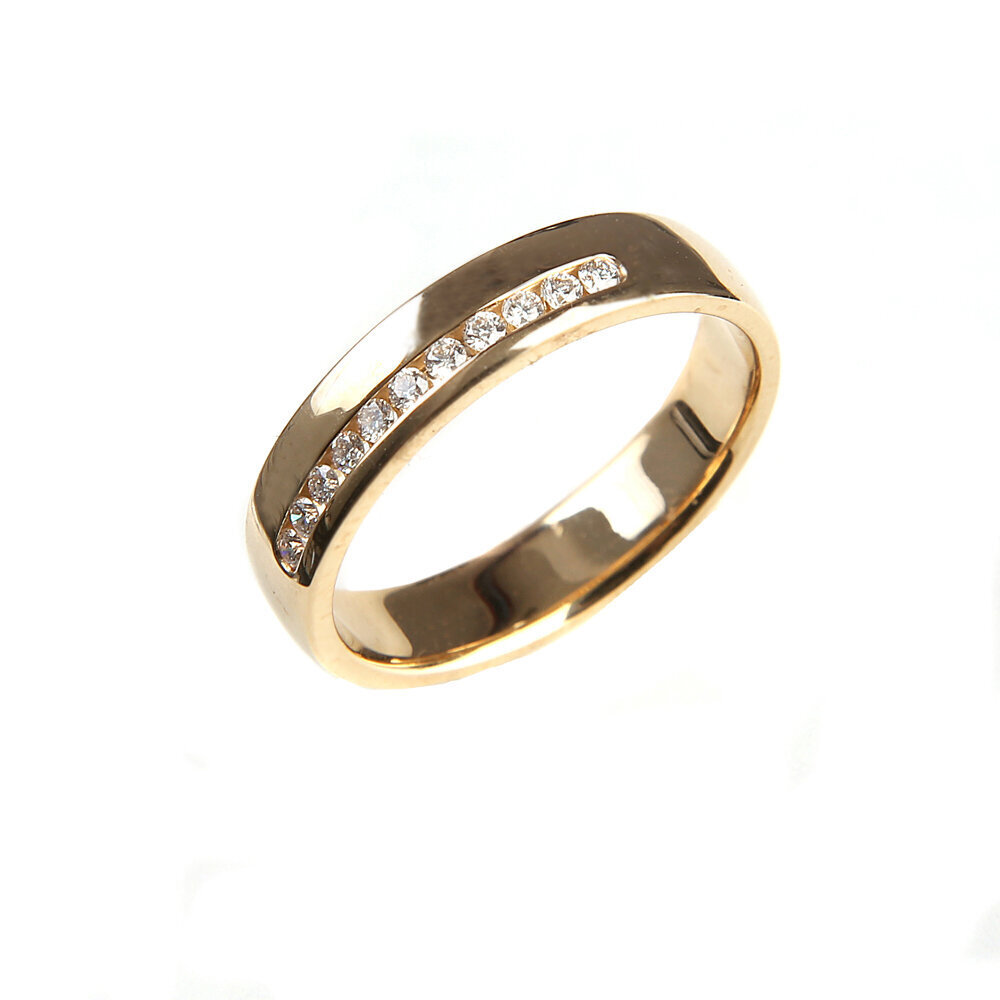 Zelta gredzens ar briljantiem DIA 16,5 mm cena un informācija | Gredzeni | 220.lv