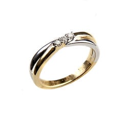 Золотое кольцо с бриллиантами DIA, 17,5 мм цена и информация | Кольца | 220.lv