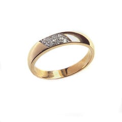 Zelta gredzens ar briljantiem DIA 15,5 mm cena un informācija | Gredzeni | 220.lv