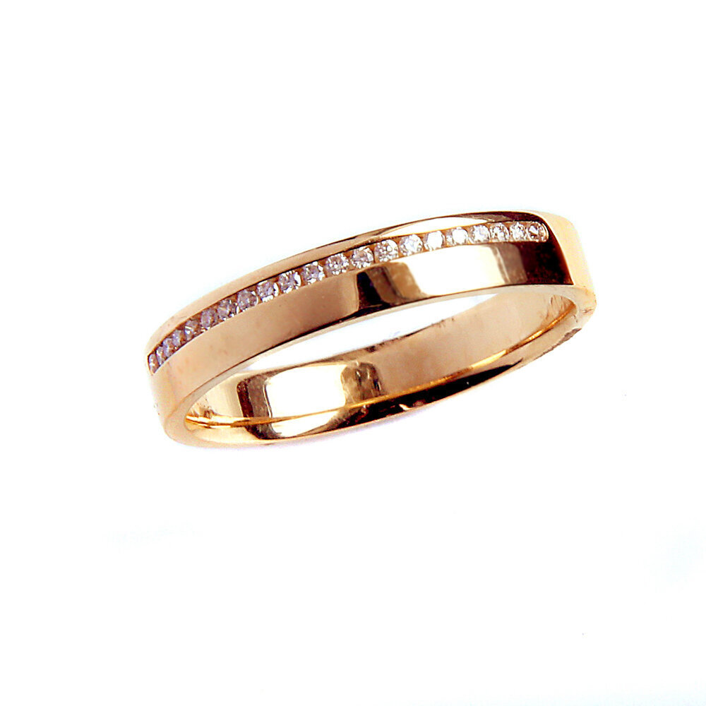 Zelta gredzens ar briljantiem DIA 15 mm cena un informācija | Gredzeni | 220.lv