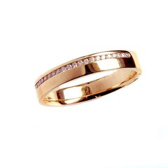 Zelta gredzens ar briljantiem DIA 15,5 mm cena un informācija | Gredzeni | 220.lv