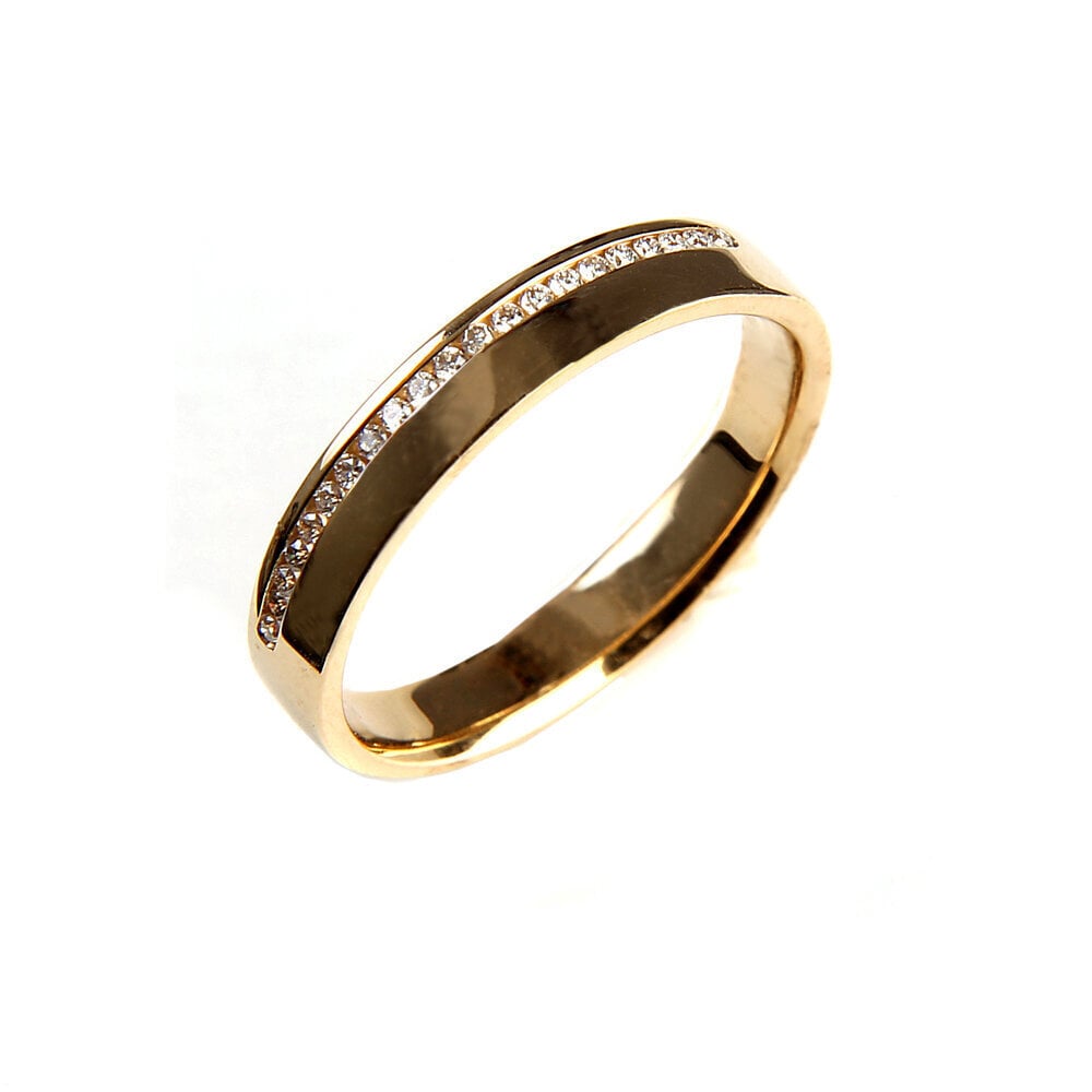 Zelta gredzens ar briljantiem DIA 17,5 mm cena un informācija | Gredzeni | 220.lv
