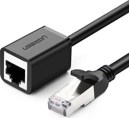 Удлинитель сетевого кабеля Ugreen NW112 Cat 6, FTP, RJ45, 1 м, черный цена и информация | Кабели и провода | 220.lv