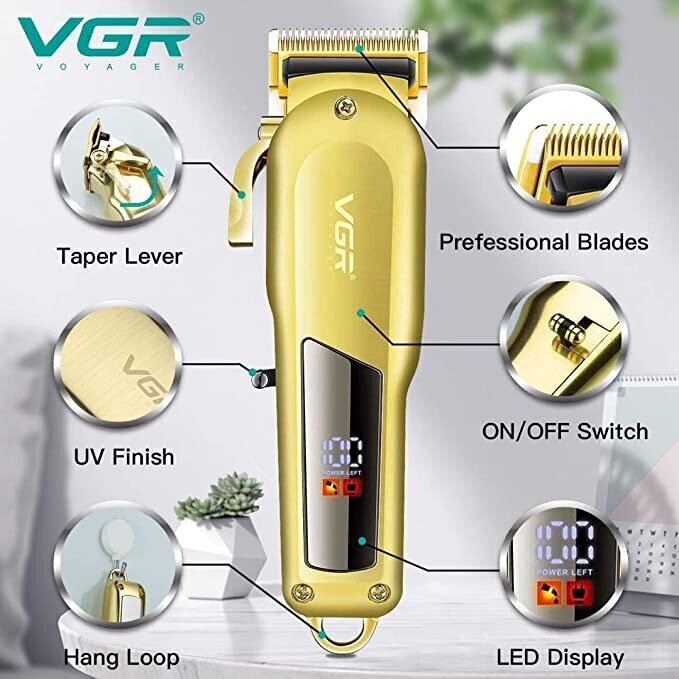 Profesionāls uzlādējams matu griezējs VGR V-278 cena un informācija | Matu griežamās mašīnas | 220.lv