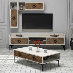 Dzīvojamās istabas mēbeļu komplekts Kalune Design 845(XIII), balts cena un informācija | Sekcijas | 220.lv