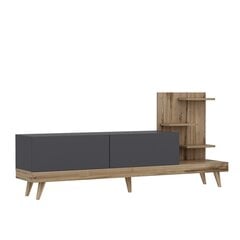 ТВ столик Kalune Design 382, 180 см, серый/коричневый цена и информация | Тумбы под телевизор | 220.lv