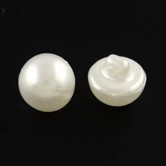Akrila poga "Pērle", 12x11 mm, 5 gab. cena un informācija | Rotu veidošana, pērļošana | 220.lv