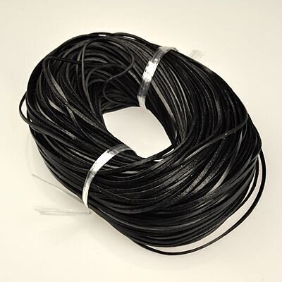 Īstas ādas virve, 3,00 mm, 1 metrs cena un informācija | Izšūšanas piederumi | 220.lv