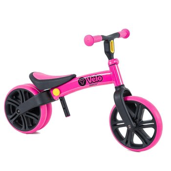 Балансировочный велосипед Yvolution Velo Junior, розовый цена и информация | Балансировочные велосипеды | 220.lv