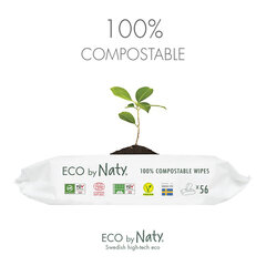 Влажные салфетки Eco by Naty, 56 шт. цена и информация | Одноразовые пеленки и влажные салфетки | 220.lv