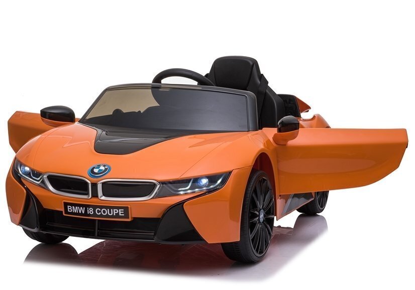 Elektromobilis bērniem BMW I8 JE1001, oranžs cena un informācija | Bērnu elektroauto | 220.lv