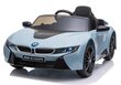 Vienvietīgs bērnu elektromobilis BMW I8 JE1001, zils cena un informācija | Bērnu elektroauto | 220.lv