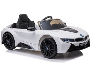 Электрический автомобиль для детей BMW I8 JE1001, белый цена и информация | Электромобили для детей | 220.lv
