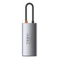 Baseus Metal Gleam HUB 4in1 Daudzfunkcionāls centrmezgls cena un informācija | Adapteri un USB centrmezgli | 220.lv