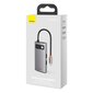 Baseus Metal Gleam HUB 4in1 Daudzfunkcionāls centrmezgls cena un informācija | Adapteri un USB centrmezgli | 220.lv