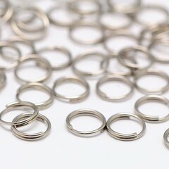 Nerūsējošā tērauda dubultais gredzens 7 mm, 10 gab. cena un informācija | Rotu veidošana, pērļošana | 220.lv