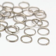 Nerūsējošā tērauda dubultais gredzens 8 mm, 10 gab. cena un informācija | Rotu veidošana, pērļošana | 220.lv