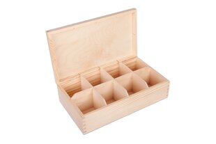 Деревянная коробочка для чая, 28x16x8 см цена и информация | Посуда для хранения еды | 220.lv