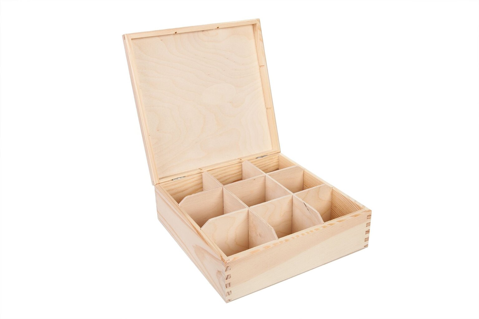 Koka kastīte tējai, 23x23x8 cm cena un informācija | Trauki pārtikas uzglabāšanai | 220.lv