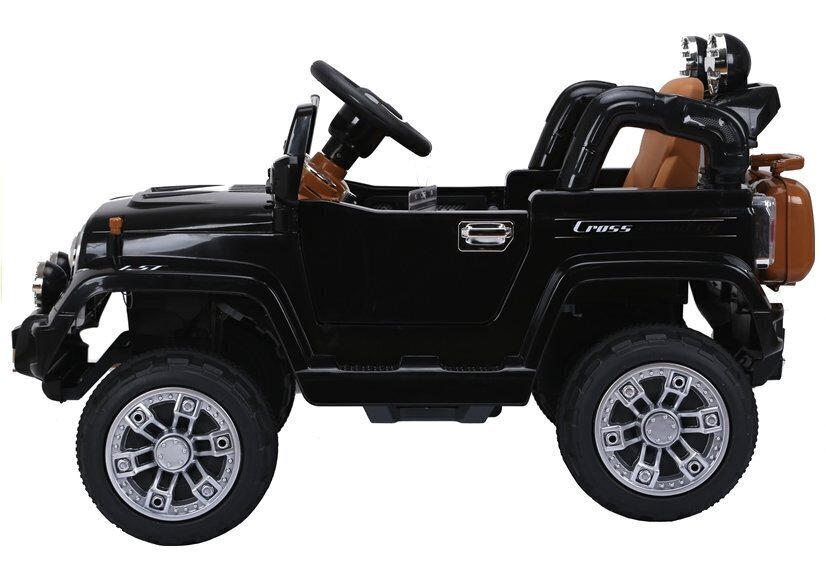 Elektromobilis bērniem Jeep JJ245, melns cena un informācija | Bērnu elektroauto | 220.lv