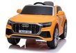 Elektromobilis bērniem Audi Q8 JJ2066, dzeltens lakots cena un informācija | Bērnu elektroauto | 220.lv