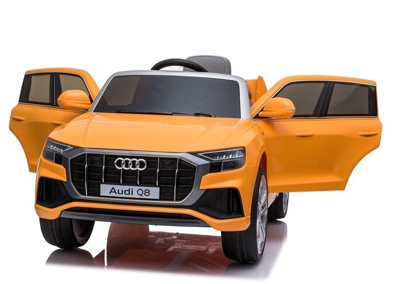 Elektromobilis bērniem Audi Q8 JJ2066, dzeltens lakots cena un informācija | Bērnu elektroauto | 220.lv