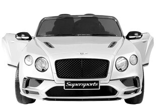 Elektromobilis Bentley Supersports JE1155, balts cena un informācija | Bērnu elektroauto | 220.lv
