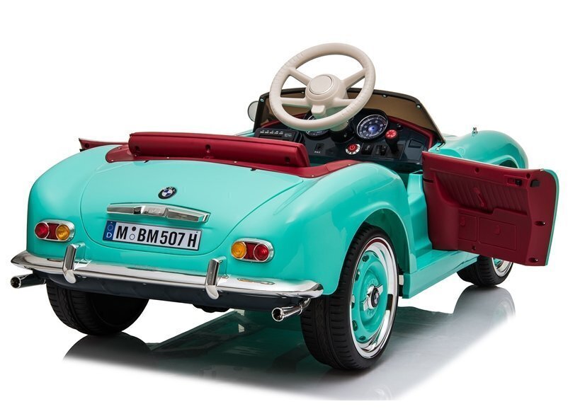 Elektromobilis bērniem BMW Retro, zaļš lakots cena un informācija | Bērnu elektroauto | 220.lv