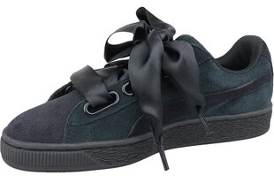 Повседневные женские туфли Puma Wns Suede Heart Pebble 365210-04, черные цена и информация | Спортивная обувь, кроссовки для женщин | 220.lv