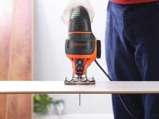 Finierzāģis Black&Decker KS801SEK 80 mm 550 W cena un informācija | Black & Decker Mājai un remontam | 220.lv