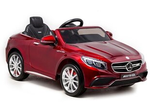 Elektromobilis bērniem Mercedes S63, sarkans lakots cena un informācija | Bērnu elektroauto | 220.lv