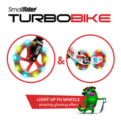 Беговел Small Rider Turbo Bike 2в1, Светящиеся модульные колеса, Регулировка по высоте, Красный цена и информация | Балансировочные велосипеды | 220.lv