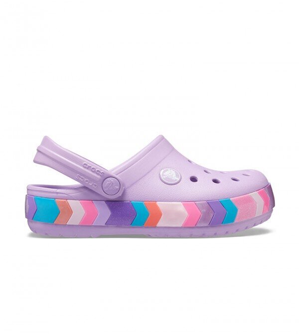 Čības bērniem Crocs™ Crocband Chevron Beaded Clog, violetinės цена и информация | Bērnu čības, maiņas apavi | 220.lv