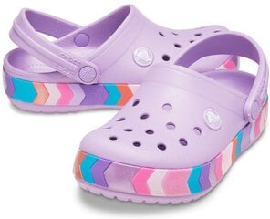 Čības bērniem Crocs™ Crocband Chevron Beaded Clog, violetinės cena un informācija | Crocs Bērnu apavi | 220.lv