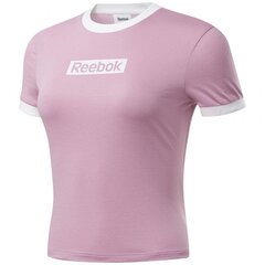 Sieviešu T-krekls Reebok Training Essentials Linear Logo Tee W FJ2722, rozā cena un informācija | Sporta apģērbs sievietēm | 220.lv